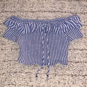 Cropped off shoulder top